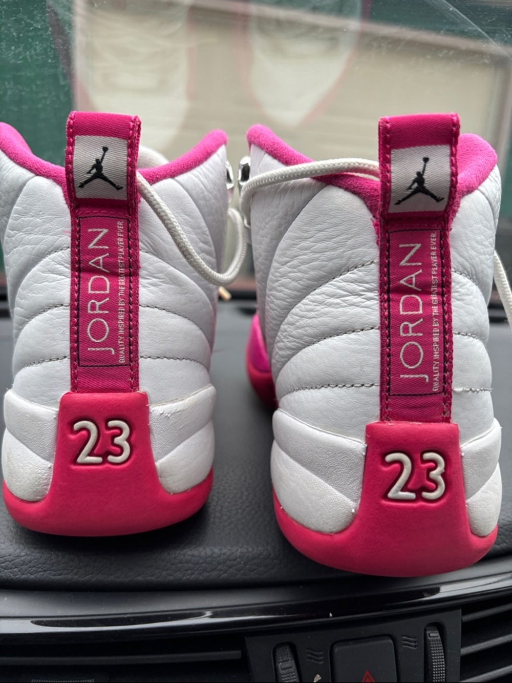 Jordan White & Hot Pink Retro Basketball Shoes